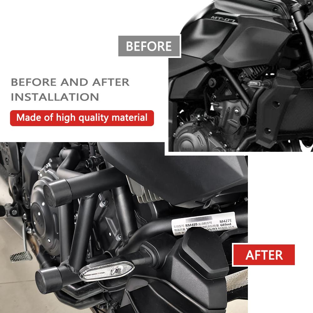 For MT-07 2025 MT07 2024 Motorcycle Bumper Frame Protector Engine Highway Guard Crash Bar Protection Bracket Anti-fall Bar