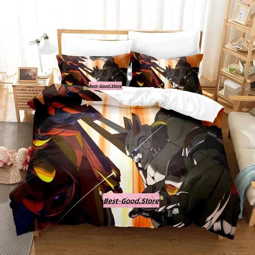 Kawaii BBKBRNK Bedding Set Single Twin Printed Bed Set With Pillowcase Bed Duvet Cover Soft Single Double Queen Super King Size