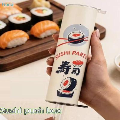 Runde Sushi-Schiebebox mit Soßenhalm Lebensmittelgeeignete Sushi-Form Kegel-Schiebe-Papierbecher Verpackungs-Papierbox Bento-Zubehör