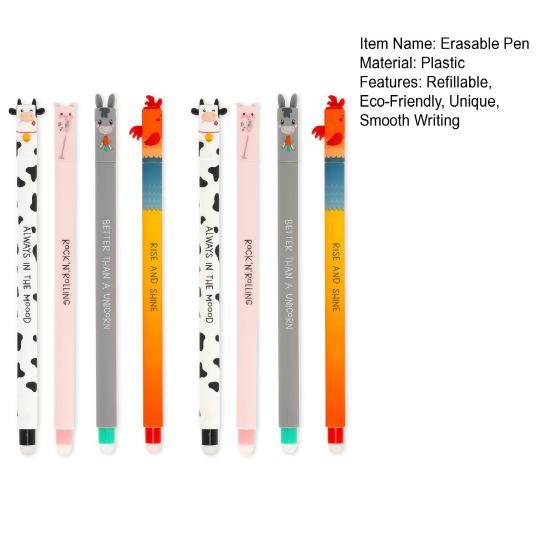 Suddbara Gelpennor med Bondgårdsdjur Toppar 0,7 mm Svart Rosa Grön Röd Bläck Smidiga Skrivpennor Roliga Skolmaterial