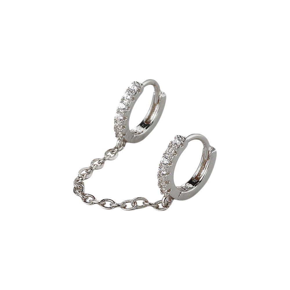 

ZHOUYANG Korean Single Piercing Earrings For Women 1pc Zircon Punk Small Ear Cuff Accessories Hoops Jewelry Wholesale KBE100