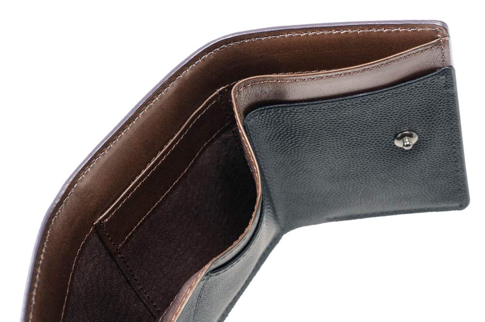 Cypris Perlanera Mini Compact Day Birthday Boyfriend Navy X 8422 Tri-fold Wallet, Wallet, Tri-fold Wallet, Leather, Men's Gift, Father's Gift, Gift,