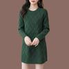 Women's Mid-length Sweater Loose Korean Style Large Size Pullover Outer Wear Pure Color Casual Long-sleeved Knitted Shirt