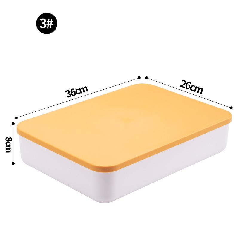 Household Creative Plastic Cosmetic Organizers with Lid Clothes Toys Sundries Makeup Storage Box Desktop Storage Container