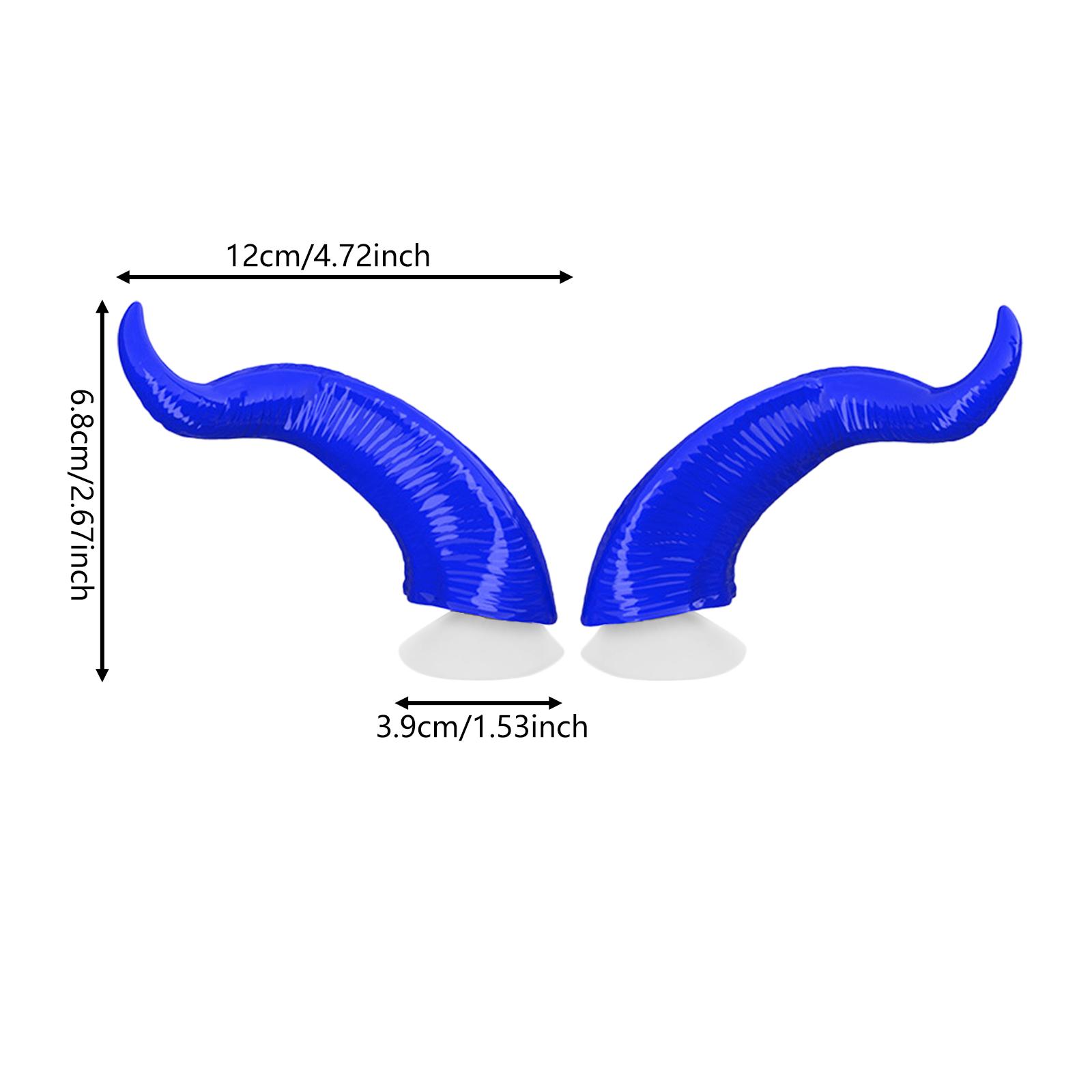 

1 Pair Motorcycle Helmet Devil Horns Motorcycle Accessories ABS Plastic Red Blue Black for Bike Helmets Decorations синий