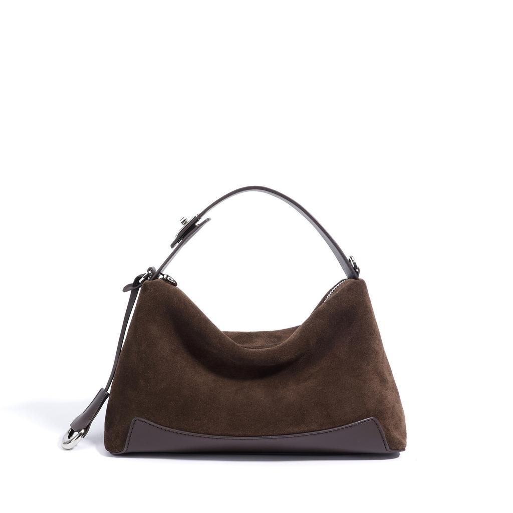 New Suede Simple and Versatile Commuter-style Shoulder Crossbody Bag Handbag High-end Classic Women's Bag