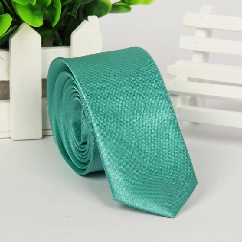 Casual Korean Style Narrow 5cm Solid Color Tie for Men