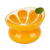 1pcs Ceramic Raised Cat Bowl, Elevated Cat Food Bowl for Indoor Cats, Anti Vomiting &Protect Pet's Spine, Cute Tilted Cat Dish
