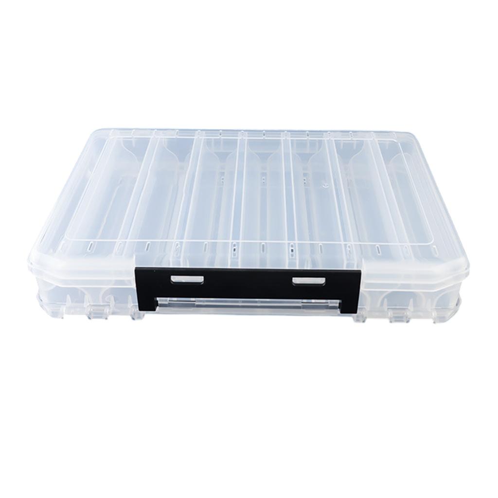 Organisateurs de matériel de pêche étanches Boîte à pêche double face pour outils de pêche Rangement transparent pour leurres de pêche