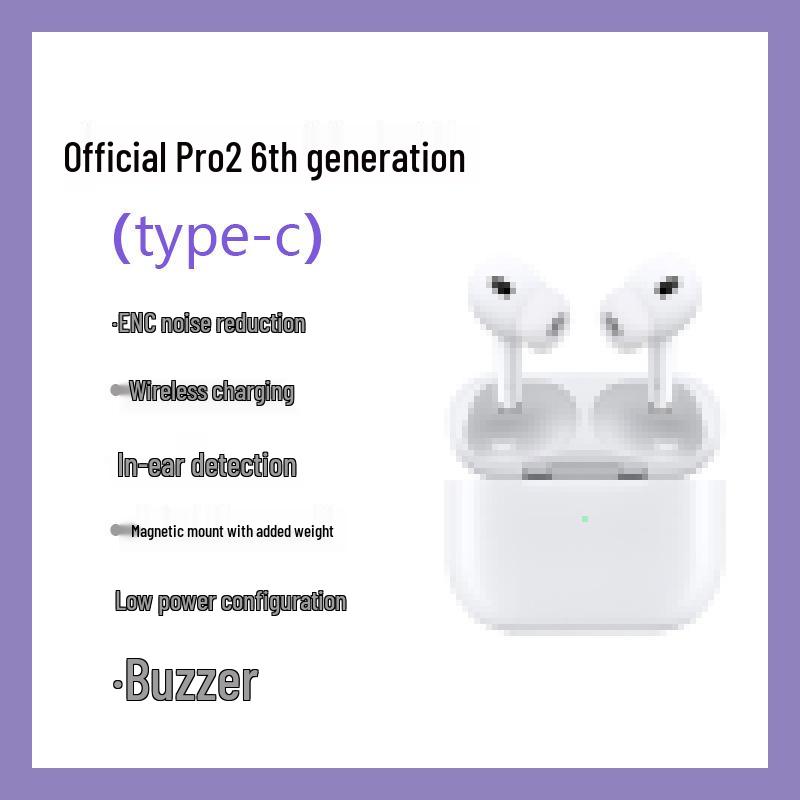 

Сумісні з Android Apple Pro2 Бездротові Bluetooth-навушники з шумозаглушенням, тривалим терміном служби батареї та повною функціональністю, 5-го покоління TWS. Device Only