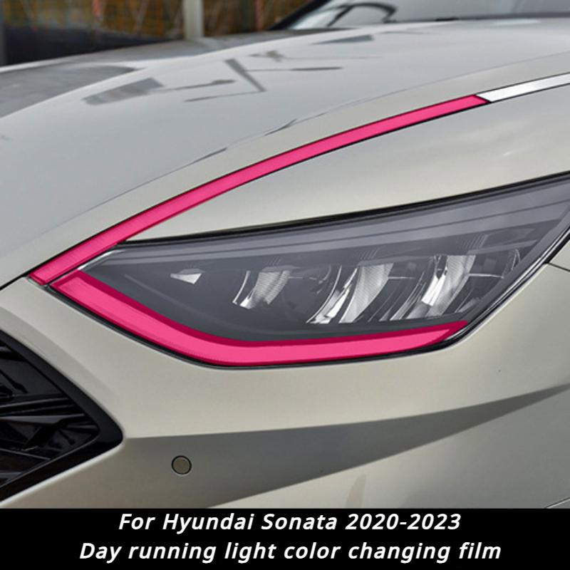 For Hyundai Sonata 2020-2024 Light Film Exterior Decoration Sticker Headlamp Tail Lamp Daytime Running Lamp Color Change Film