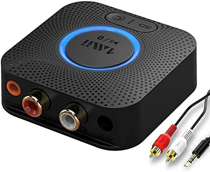 

1Mii Bluetooth 5.1 Receiver, Mini Bluetooth Audio Receiver, aptX HDAptxAACSBC, Stereo Audio, 3.5mm + RCA, 3D Sound Effect, Long Transmission