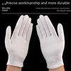 High-Quality Sweat-Proof White Cotton Work Gloves for Etiquette and Labor Protection