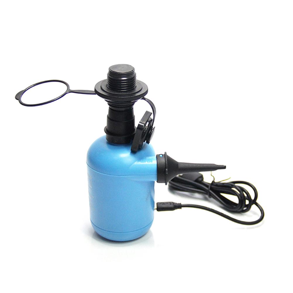 Bärbar Elektrisk Luftpump DC5V USB-kontakt Paddel Gummibåt Säng Soffa Flytande Rad Uppblåsbar Pump med 3 Munstycken
