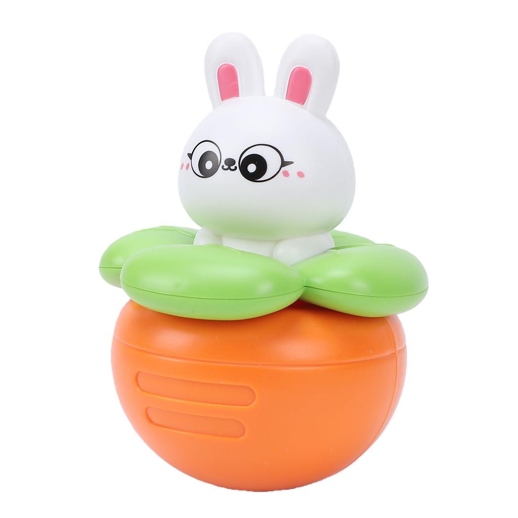 Baby Wobble Toy Multifunctional Bell Sensory Developmental Early Education Infant Roly Poly Wobbler Toy Rabbit Carrot