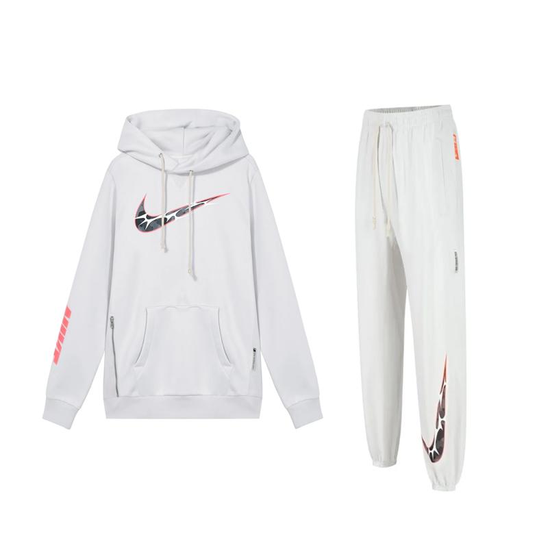 

Nike Флисовый худи-пуловер с капюшоном, с длинными рукавами, со средней посадкой, брюки на кулиске, повседневный спортивный костюм, мужской костюм HQ4746-016+HV1844-016 XXL
