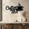 1pc Coffee Bar Metal Wall Art Decor Sign Home Scene Themed Party