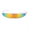 Futuristiske Smale Kyklop Farge Speilglass Visir Solbriller