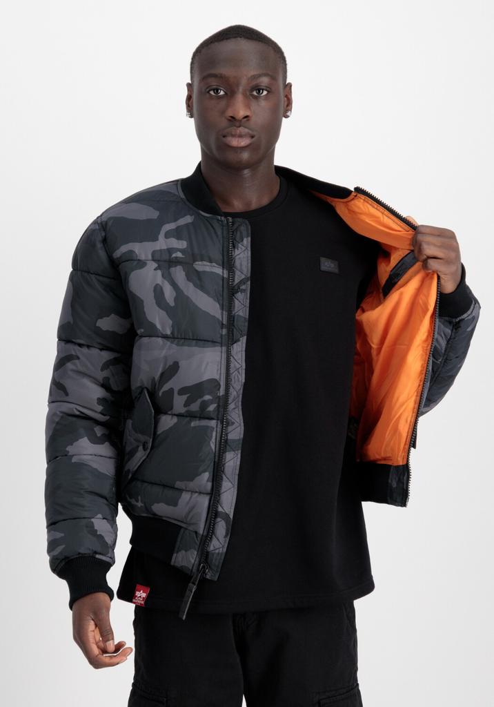Winter Jacket Alpha Industries Ma-1 Puffer Bomber Jacket (138116C) Black Camouflage