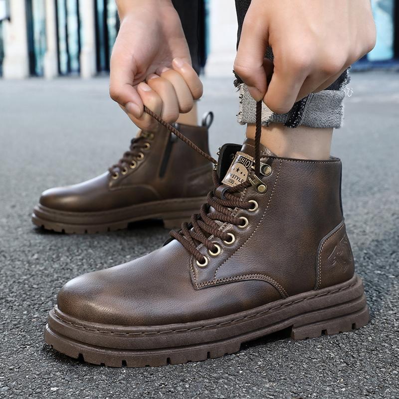 Luxury Men Boots Autumn Winter Slippers Warm Men Shoes Sneakers Male Tenis Shoes Boots Men Sneakers Winter High Top Shoes for Men