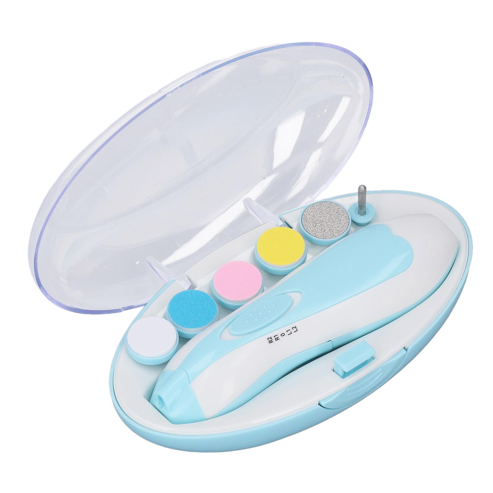 

Электрический детский триммер для ногтей Электрическая пилка-дрель для ногтей для ребенка 6 в 1 Безопасный триммер-клиппер