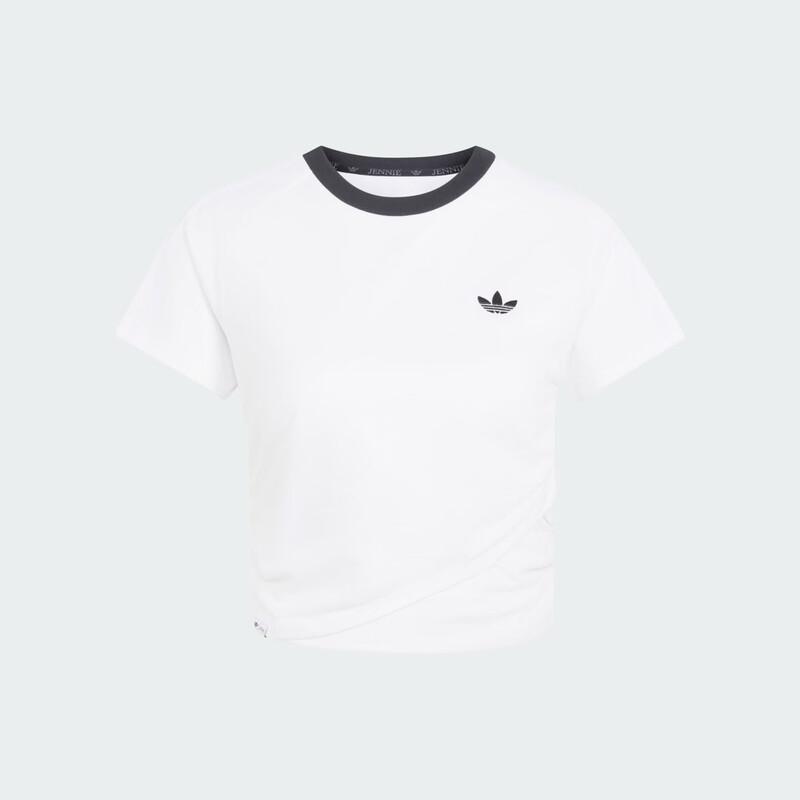 adidas X JENNIE Cropped Pleated T-Shirt