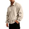 Herren Casual Sweatshirt mit halbem Reißverschluss, Langarm, Sportlicher Pullover