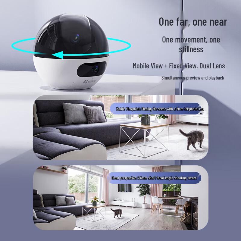Ezviz C7 Dual-Lens Pan/Tilt Wi-Fi Security Camera (CN version)
