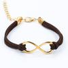 Fashion Symbol 8 Word Leather Rope Bracelet Personality Universal Bracelet Jewelry CLE