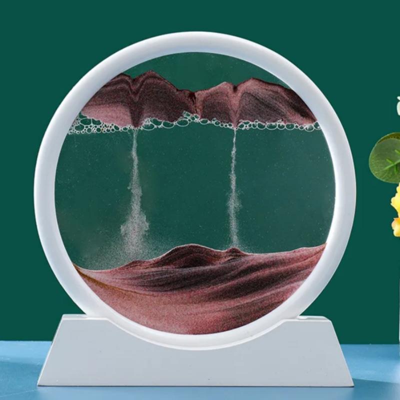12 Zoll 3D fließende Sandmalerei Kunst Sanduhr Mountain View Sport Display Mobile Sand Tabelle Büro Wohnzimmer Home Dekoration