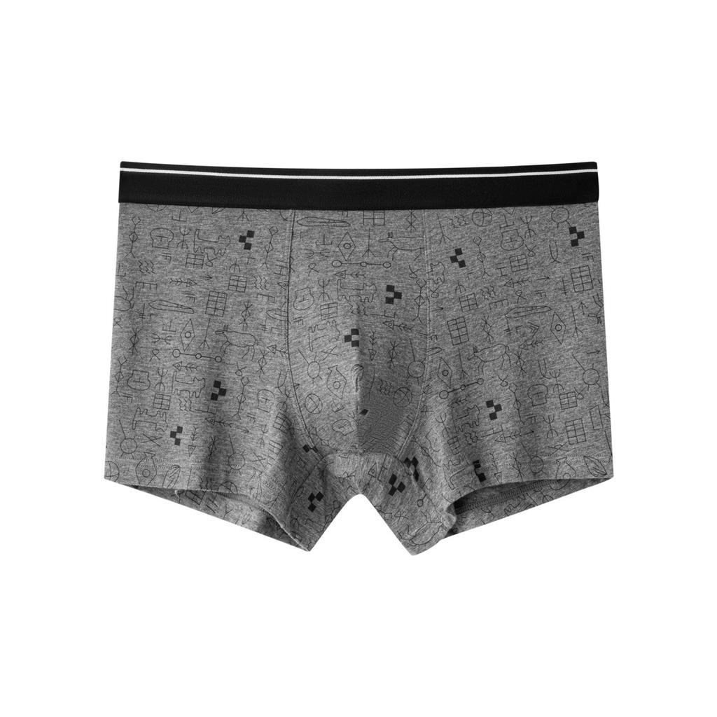 Men's Soft Cotton Underwear Men's Sports Plus Size Printed Underwear