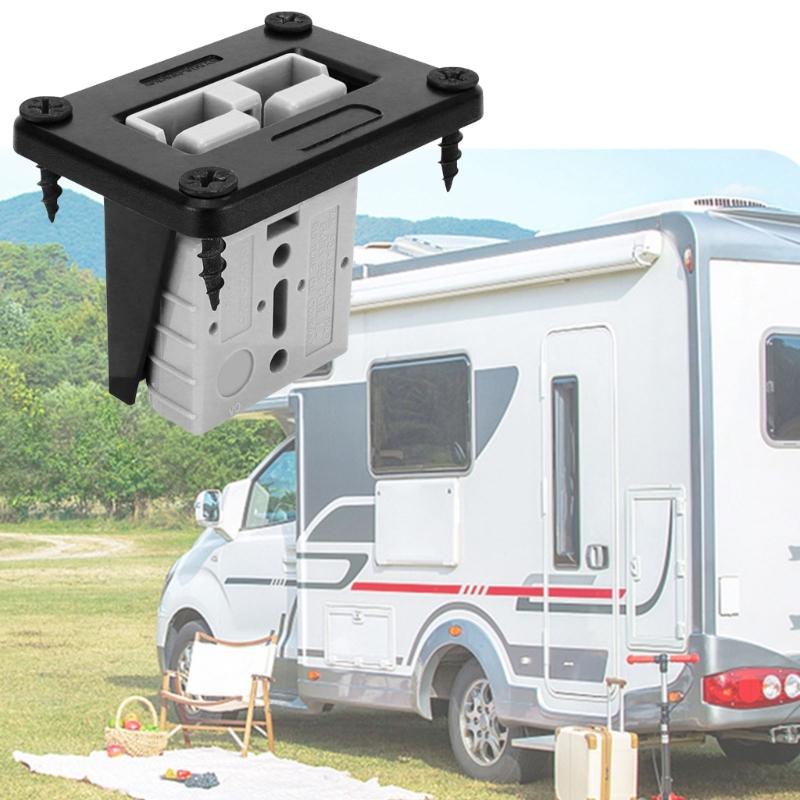 Strong 50A Current Electrical Plugs Panel Base Featuring Guard Panel Mounting Bases for Boats Campers & Motorhomes