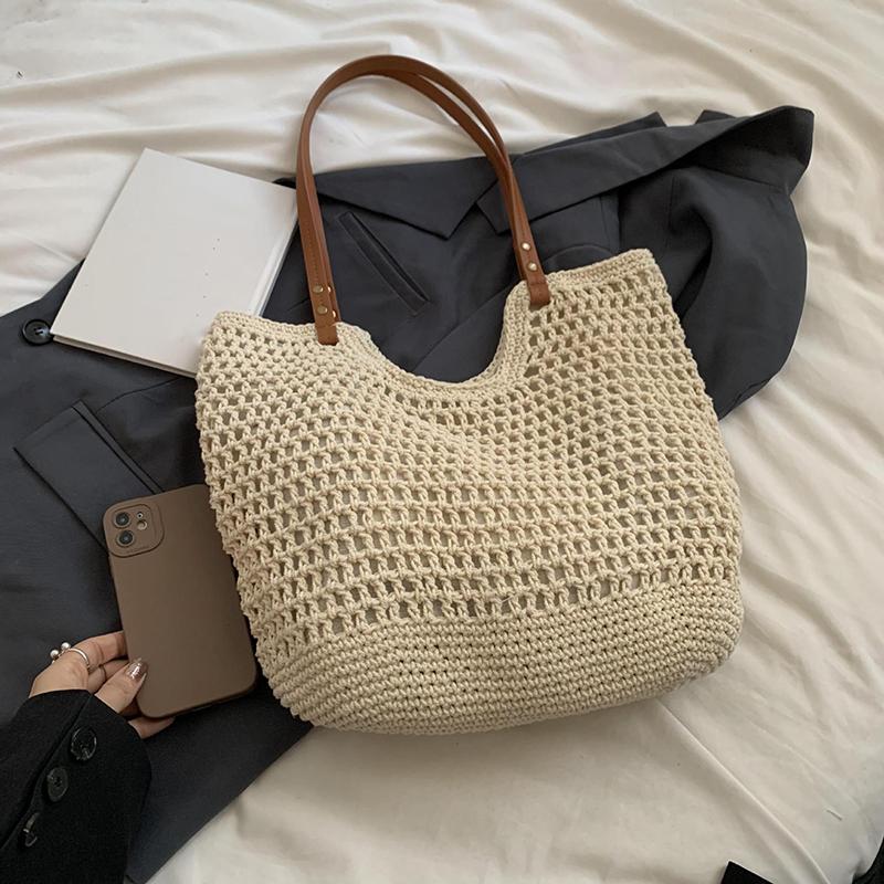 Beach Seaside Vacation Bag Women's Large Capacity Shoulder Bag New Versatile Fashion Shopper Handbag