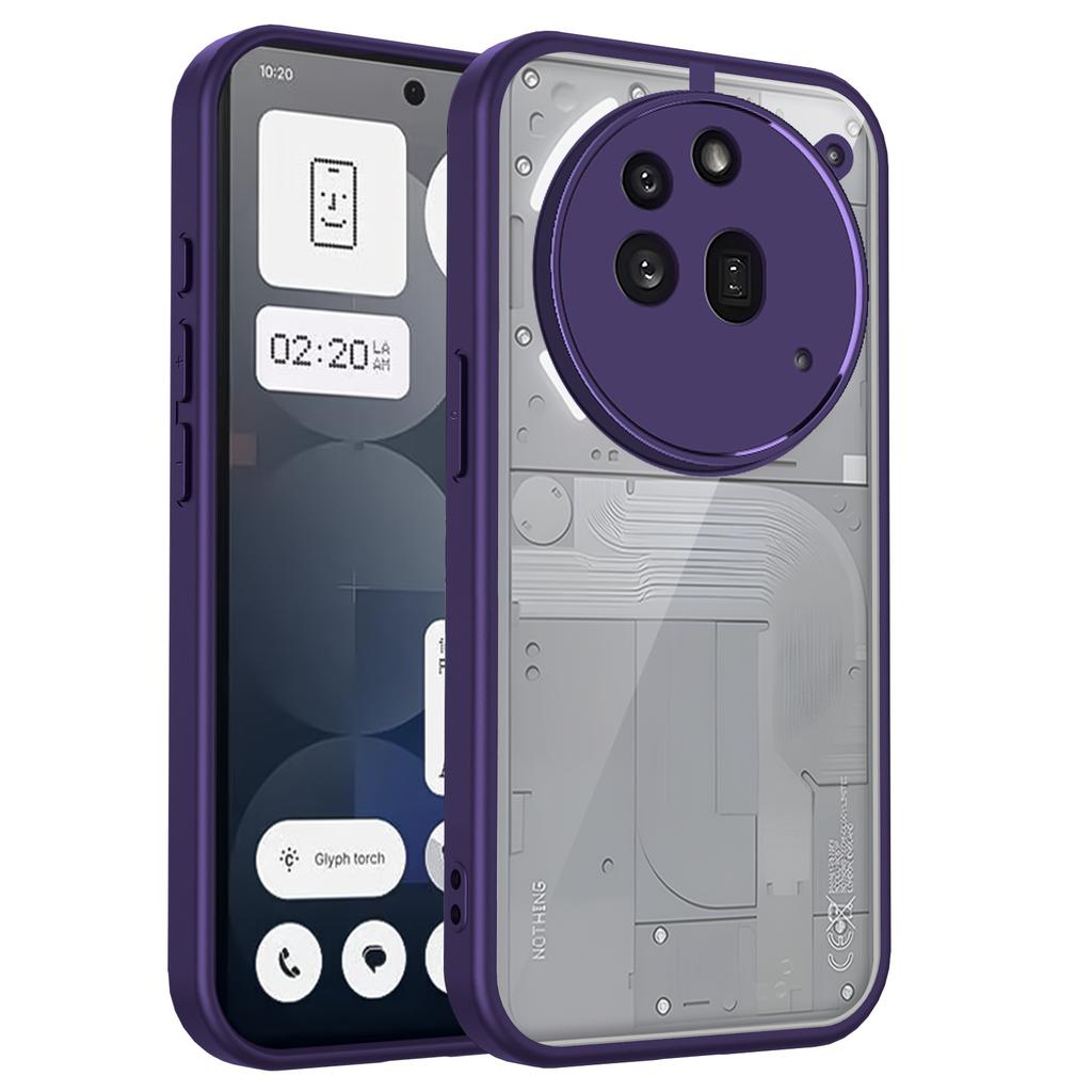 Nothing Phone 3A Pro Case Air Cushion Shockproof Silicone Bumper Clear Matte Back Cover Hard Phone Case for Nothing Phone 3A Pro