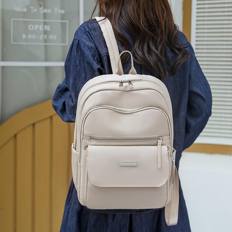 Women's Solid Color Backpack Lightweight Large Capacity Backpack