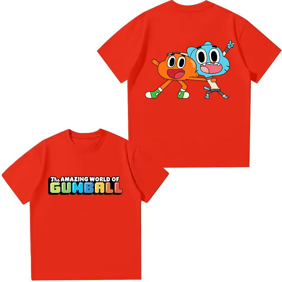 The Amazing World Of Gumball T-shirt For Boys Girls 2026 New Kids Cartoon Tops Tees Boys Short-sleeved Tshirt Children Clothing