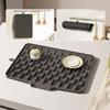 Heat Resistant Dish Drying Mat Tilted Design Water Drip Catcher Countertop Protector  Vegetables