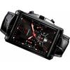 JMW TOKYO Men's Square Watch, Black & Red, Square Rectangular, Men's Chronograph, Limited Edition, Seiko Quartz Movement, Leather Band, Genuine Leathe