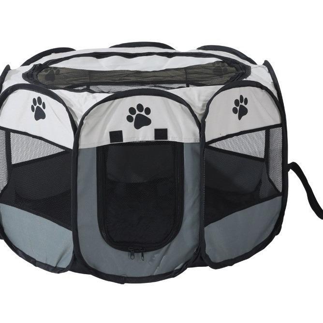 Octagonal Foldable Pet Playpen: Waterproof, Scratch-Resistant Whelping Box and Tent for Dogs and Cats.
