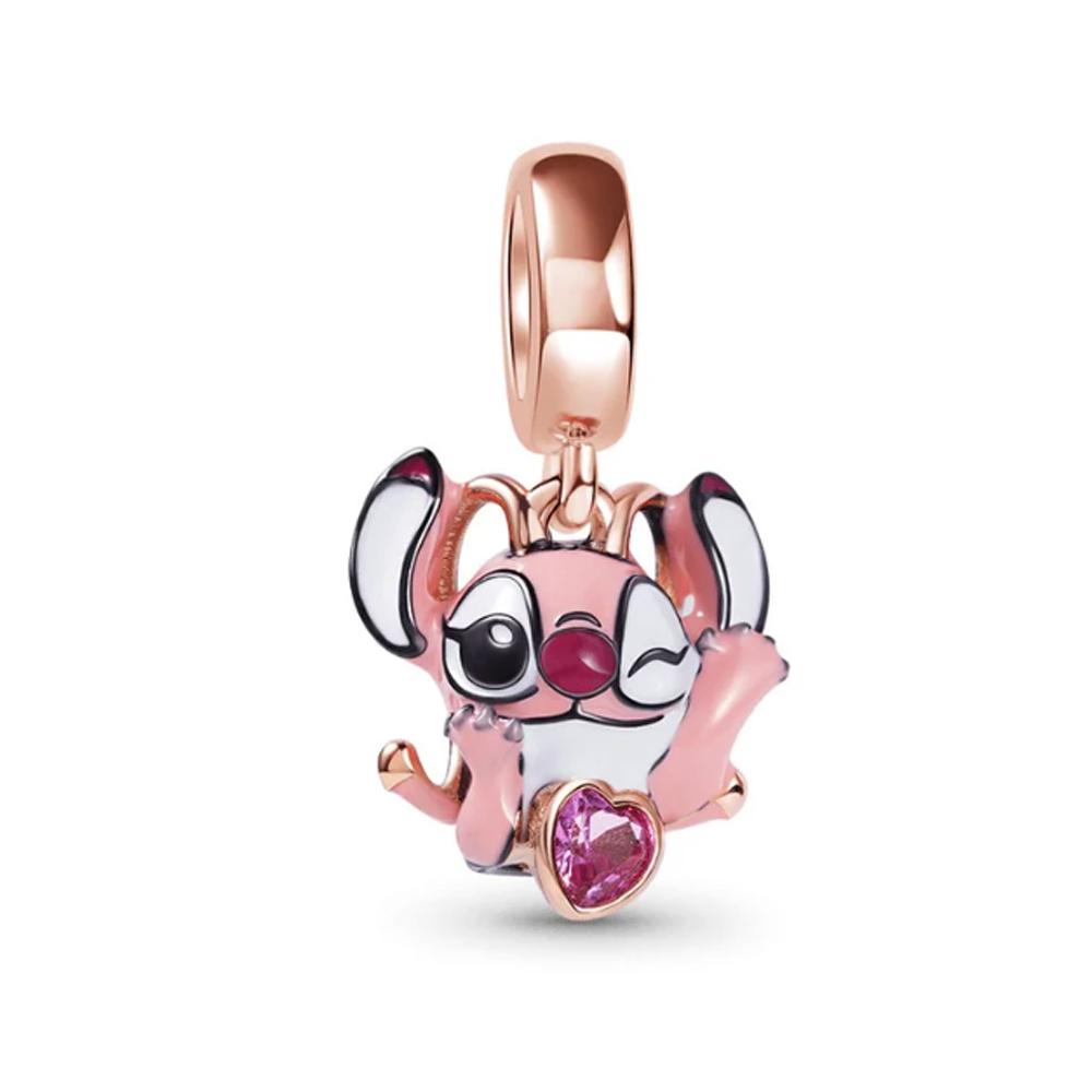 Finecopper Fit Original Bracelet Europe Cute Cartoon Doll Series Dangle Charm Beads Necklace Pendant Diy Women Jewelry Gift