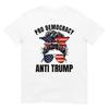 Pro Demokratie - Anti Trump Messy Bun Amerikanische Flagge Damen T-Shirt