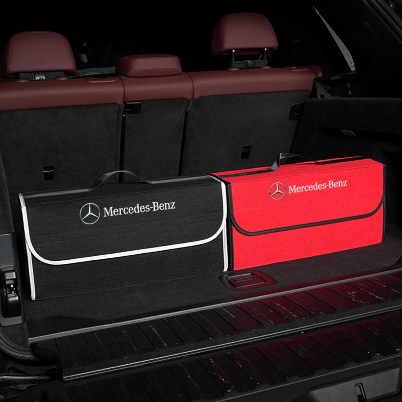 MEA4   Car Trunk Non-Woven Fabric Organizer Box Large Capacity Folding Storage Bag Accessories For Mercedes-Benz GLC X253 X254 C-Class
