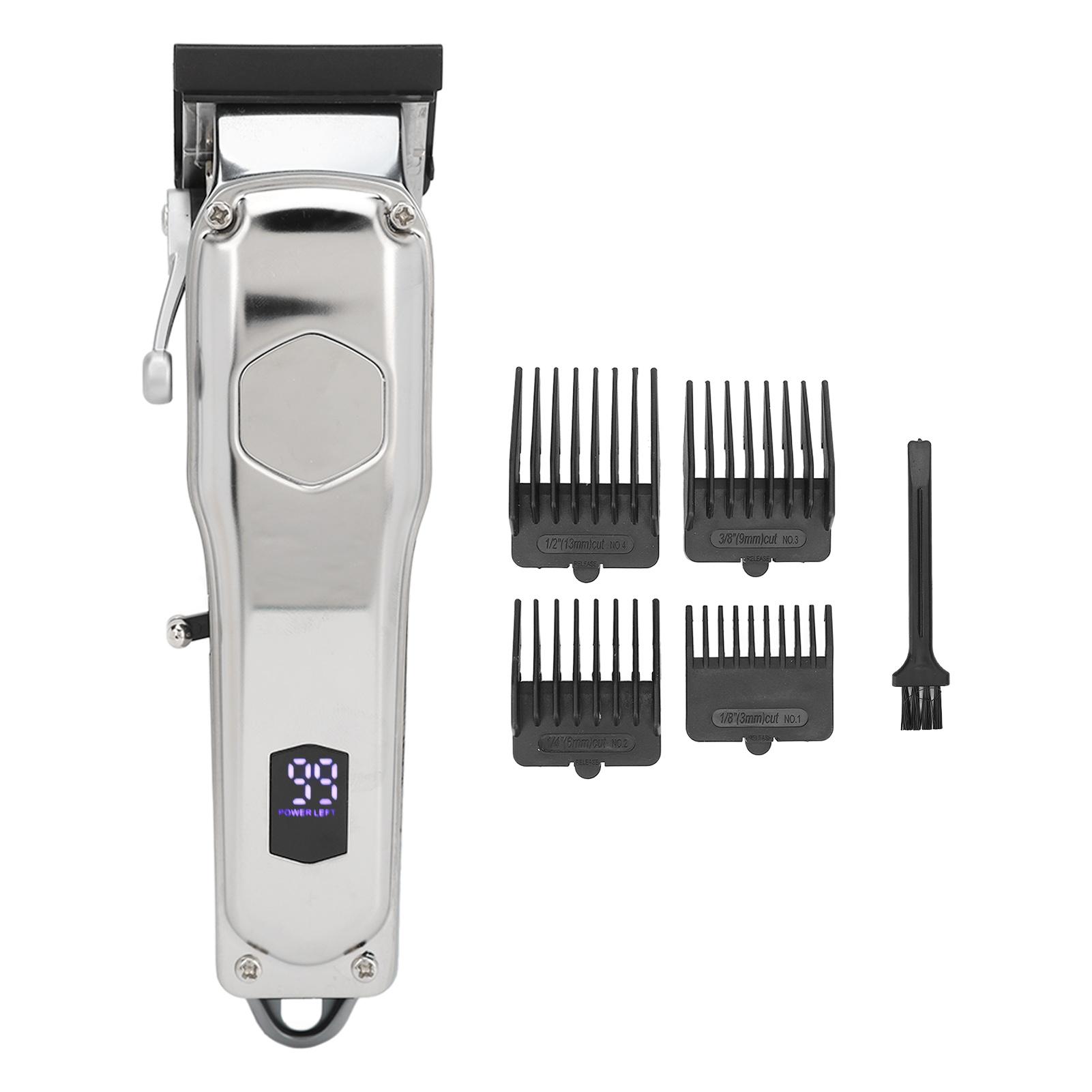 

Электрическая машинка для стрижки волос, аккумуляторная, с низким уровнем шума, безопасная, с цифровым дисплеем, беспроводная, с