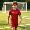 Nouveau Lot de 2 Maillots de Football Fan Drapeau du Maroc Imprimé T-Shirt Ensemble assorti pour la famille Kit spécial respirant pour adultes enfants
