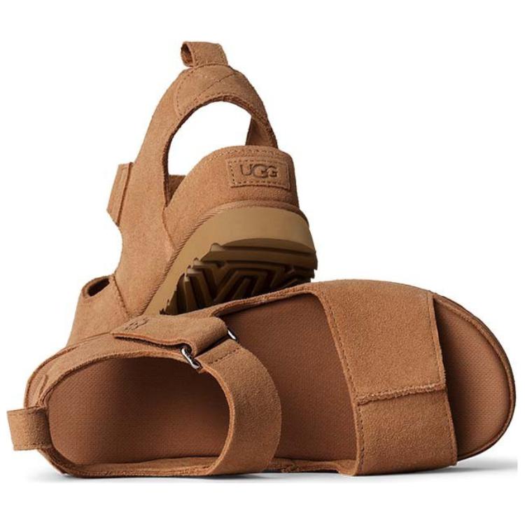 UGG Goldenstar Hi Suede Simple Comfortable Slide Sandals Women Sandals Brown 1167356-CHE