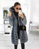 Women's Winter Mid-Length European & American Slim Faux Fur Coat