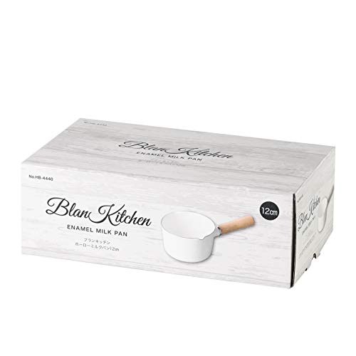 PEARL METAL Milk Pan, White, 12cm, Enamel, Bran Kitchen HB-4440