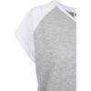 T-shirt Femme - Urban Classic - Raglan - Gris/Blanc - Manches Courtes - Oversize