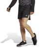 Adidas Reflective Stripe Logo Print Elastic Waist Straight Leg Shorts Men shorts Black HN0791