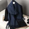 Nytt 62 farger Vinterskjerf for kvinner Langt Varmt Kasjmirskjerf Hijab Ensfarget Dame Sjal Wrap Kvinnelig Pashmina Bandana Hodeskjerf